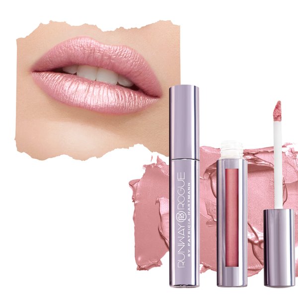 Runway Rogue Silk Glam Liquid Lipstick, Long Wear Pale-Pink Lipstick, ‘Trophy Wife’