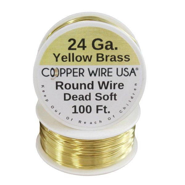 24 Ga Brass Wire 100ft - Dead Soft