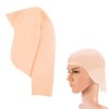 1 Pack Bald Cap for Adults Halloween Makeup, Latex Bald Cap Head Wig Cap Fake Bald Wig Costume Accessory for Men Women Beige