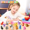 Kaemi 46Pcs Animal Erasers for Kids Desk Pets Pencil Erasers Puzzle Erasers Animals Bulk 3D Erasers Take Apart Erasers Toys for Party Favors Treasure Box Games Prizes