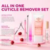 Modelones Cuticle Remover Kit - Cuticle Remover Cream & Cuticle Oil, Cuticle Care Kit w/Cuticle Trimmer Cuticle Pusher & Cuticle Nipper for DIY Nail Manicure, Removedor de Cuticula for Nail Care