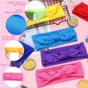 32 Pcs Women's Headbands Bows Headwraps Turban Bow Headband Rabbit Ears Headband with Bow Non Slip Hair Band Bows for Women Bow Head Scarf Workout Running Sport Sweat Elastic Hair Wrap Accessories