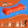 Nobleza Dog Chew Toy, Durable Treat Dispensing Dog Chew Toys, Safe Natural Rubber Dog Bone Toy for Teething and Teeth Cleaning of Small and Medium Breeds, 6 * 2.1 * 1.3 in, Orange