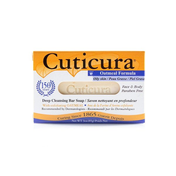 Cuticura Oatmeal Formula Deep Cleansing Bar Soap - Oily - 3 OZ (Pack of 6)