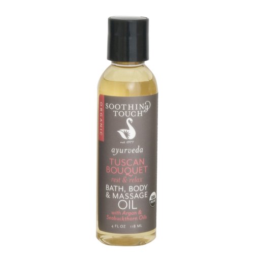 Soothing Touch Tuscan Bouquet Organic Bath, Body & Massage Oil, 4 Fl Oz