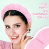 ACO-UINT 3 Pack Spa Headbands for Washing Face, Skincare Headbands Makeup Headband Sponge Face Wash Headbands, Terry Cloth Headbands Puffy Hair Band for Washing Face