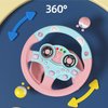 Yohencin Baby Steering Wheel Toy, Kids Steering Wheel for Car Backseat a Variety of Car Sound Effects to Develop Baby's Auditory Skills. (Pink)