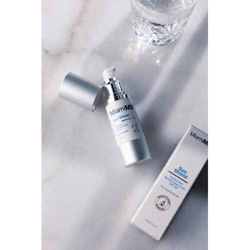 MiamiMD Sun Shield Facial Sunscreen Moisturizer - SPF 40 Broad Spectrum Sunscreen with Hydrating and Moisturizing Aloe Vera and Vitamin C - Paraben Free, Cruelty Free Face Care for All Skin Types