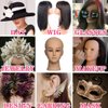 Newshair Bald Mannequin Head with Eyelash Female Wig Head Professional Cosmetology for Wig Making and Display Hat Helmet Glasses or Masks Display Head Model with Free T-Pins