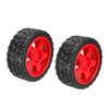 uxcell 65mm Rubber RC Wheel Tires DIY Model Robots 2pcs, Red and Black