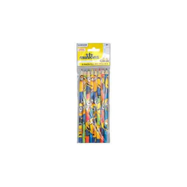 The Minions Wood Color Pencil 8ct [Contains 6 Manufacturer Retail Unit(S) Per SKU# 2197DP