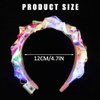 GORTIN Light up Headband LED Hair Band Glowing Braided Hair Hoop Glitter Headpiece Nightclub Party Rave Costume Headwear Hair Accessories for Women and Girls