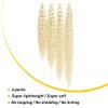 BAESITTE Crochet Hair Water Wave Bundles Synthetic Hair Water Wave Crochet Hair 4 Bundles (20 24 28 34Inch) Curly Crochet for Black Women Hair Extensions #613 Blonde Color 390g