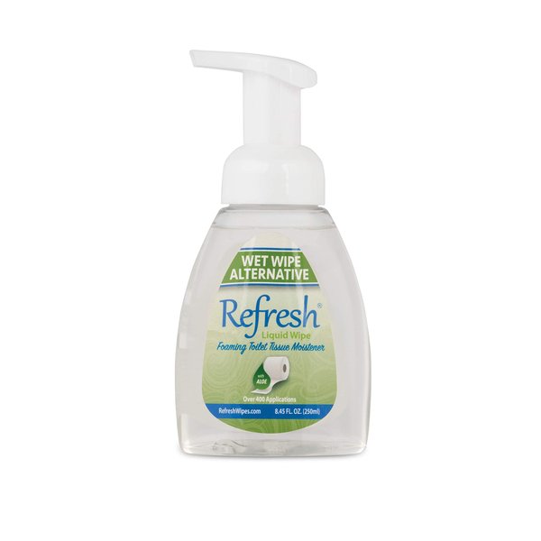 Refresh Liquid Wipe: Toilet Paper Foam. Eco-Friendly Wet Wipe Alternative. Cleanses and Soothes with Witch Hazel and Aloe. Plumbing and Septic Safe 250ml (8.45 Fl Oz).…