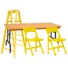 Ultimate Ladder, Table & Chairs Yellow Playset for Wrestling Action Figures