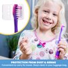 Kids Toothbrush Suction Cup with Covers, Toddler Toothbrush Soft Bristles, Child Toothbrush Suction Cups For Easy Access, Toddler Toothbrushes Handles Perfect For Tiny Hands of Boys and Girls (6 Pack)