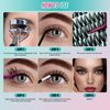 DIY Lash Extension Kit 144PCS Eyelash Clusters Individual Lashes Extensions Kits With Cluster Lashes Wispy,Lash Bond & Seal, Lash Remover,Applicator at Home Lash Extensions Kit(SMH,C-Mix8-16mm kit)