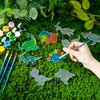 Cholemy 24 Sets Dinosaurs Sun Catcher Kit Include Suncatcher Craft with Paints Suction Cups Fishing Thread, Dinosaurs DIY Window Art Kit Paintable Suncatchers Decorations for Gifts