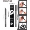 3 Pcs Matte Black Waterproof Smudge-proof Gel Eyeliner Pencil, Fade-Proof Eyeliner Pen Easy-to-Sharpen Pencil, Cat Eye/Smoky Eye Makeup Pen, Waterline Gel Eye Liner, Makeup Gift Set for Women