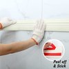 Trimold Peel and Stick Baseboard Trim, Self-Adhesive Chair Rail Molding, Hardened & Firm Caulk and Trim Strips for Floor Wall Base and More, 9.8ft x 3.9in