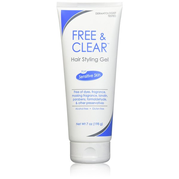 Free & Clear Hair Styling Gel, Unscented, (SG_B00MX6ZXT2_US), 7 Ounce (Pack of 2)