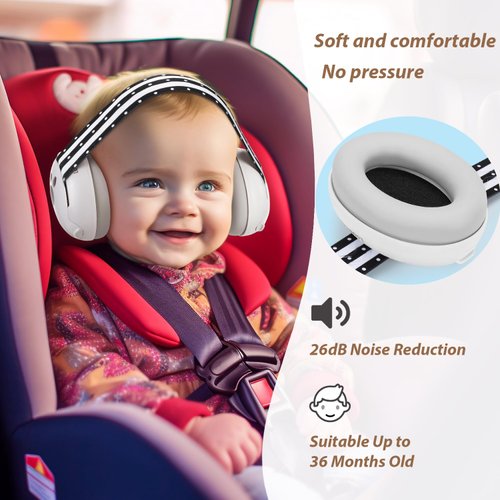Laudexua Baby Ear Protection, Noise Cancelling Headphones for Babies and Toddlers Up to 36 Months