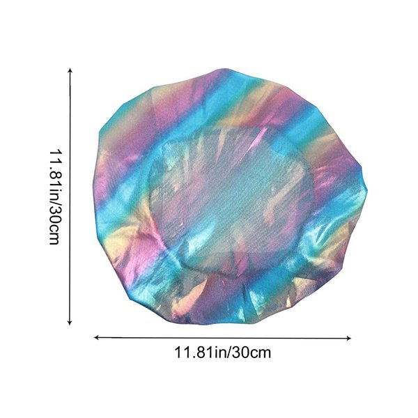 Laser Shower Cap High Elasticity Nightcap Broadside Hair Protection Cover for Various Hair Types