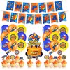 Dart War Party Decorations Dart War Birthday Party Supplies Includes Dart Happy Birthday Banner, Cake Topper, Cupcake Toppers, Balloons for Dart War Party Favors