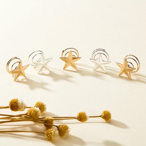 40 Pieces Star Spiral Hair Pins Vintage Star Bridal Hair Pins Star Spiral Wedding Hair Clips Headpieces