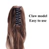 IMISSU Curly Ombre Color Claw Ponytail Hair Extensions Pony Tail Clip in Hairpiece (Ombre Dark Grey)