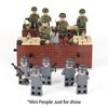 MOOXI WW2 Charge Point Military Building Block Set(221PCS).Suitable for Military Action Mini-Figures Combat Scenarios.