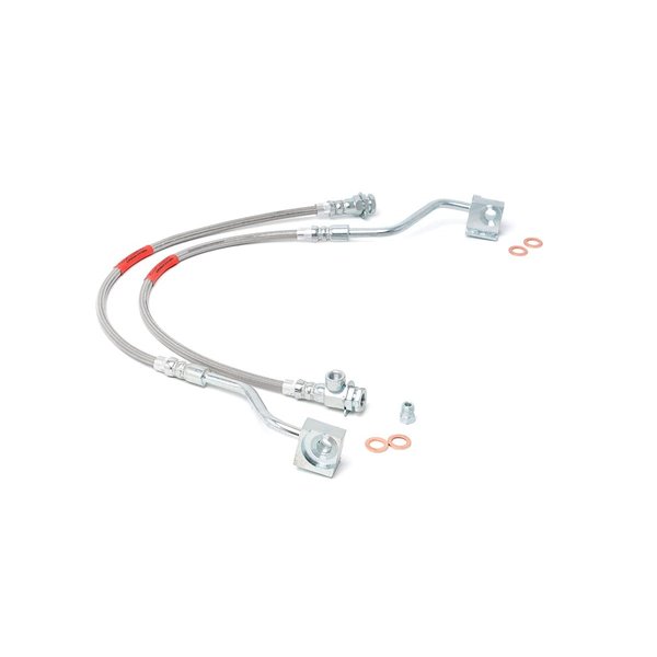 Rough Country Front Stainless Brake Lines for 80-96 F-150/Bronco | 4-6" - 89310S