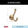 Delta Faucet 79435-CZ Linden Wall Mounted Double Robe/Towel Hook in Champagne Bronze