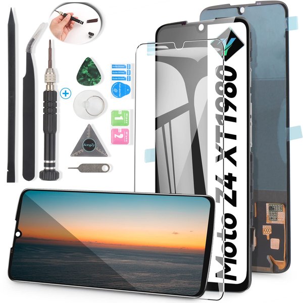 YWLRONG LCD for OLED Motorola Moto Z4 Screen Replacement LCD Display Touch Digitizer Screen Assembly for Motorola Moto Z4 XT1980 XT1980-3 XT1980-4 LCD Display with Tools(Support Fingerprint Sensor)