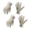 HLDD HANDLANDY 2 Pairs Pigskin Leather Work Gloves with Reinforced Palm for Men & Women, Stretchable Wrist Rigger Glove for Driver, Construction, Yardwork, Gardening (S, Beige)