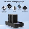 2-Pack LP-E6NH / LP-E6 Battery and LED Dual Charger Set, forCanon EOS R R5 R6 R7 5D Mark II III and IV 90D 70D 5Ds 6D 5Ds 80D 7D 60D 5Ds MKii, MKii MKiii MKiv 5D4 Digital Camera Battery