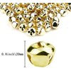 50 Pieces Jingle Bells 4/5Inch Craft Bell Bulk for Christmas Home and Pet Decorations (Gold)
