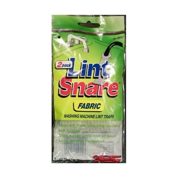 O'Malley Lot of 12 Lint Snare Fabric Washing Machine Traps with Ties Clamps (6 Packs of 2)