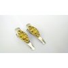 Generic 2 small silver rose gold filigree metal alligator hair clip for fine thin hair (Primary color: Silver)