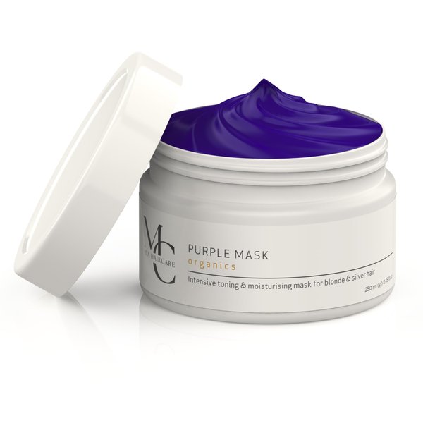 Mia Haircare Purple Mask - For Dry Damaged Hair and Growth, Deep Moisturizing Treatment Mask to Repair Split Ends, Natural Toner for Blonde and bleached Hair