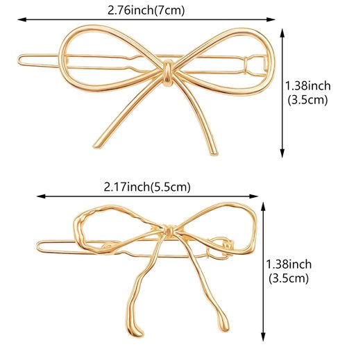 8 Pcs Metal Bow Hair Clips Chic Bows Hair Pins Elegant Cute Hair Barrettes Simple Minimalist Headwear Styling Accessories for Women Girls