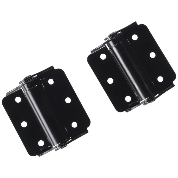 Hardware Essentials 852868 Hardware Essentials 852546 Satin Brass Double-Acting (3-inch) Black Adjustable Screen Door Spring Hinge, 3" (76.2mm), 2 Count