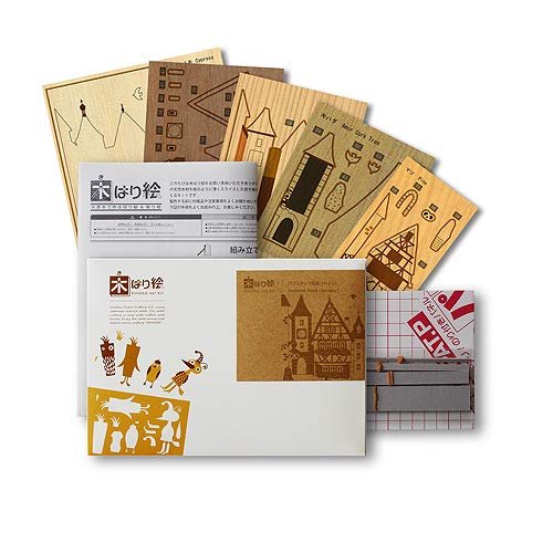 KINOWA Wooden Art Kit Kiharie Romantic Road Made in Japan