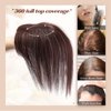 starluck Hair Toppers for Women,Hair Loss Cover with Bangs,Hair Extensions for Thinning Hair, Real Human Hair 130% Density 10inch