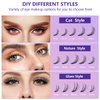 KESENXUN DIY single cluster false eyelashes Segmented self-grafting eyelashes 9-16mm Mix Eyelash Clusters DIY Lash Extension Individual (30D-280clusters-9-15MIX)