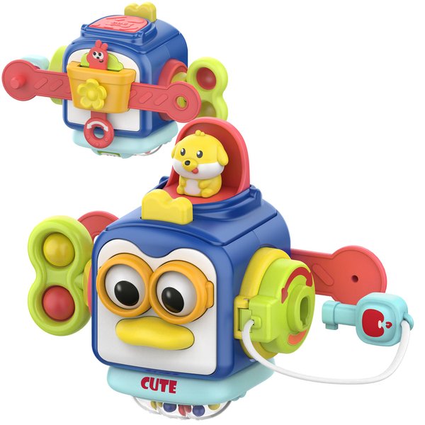 SOONYANG Qddium Activity Cube Montessori Toys, Activity Cube Toys for 1 Year Old Boy, Learning Toys for Toddlers 1-3, One Year Old Boy Birthday Gift, 1st Birthday Gifts, Travel Toys, Educational Toys