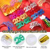 Fabbay 36 Pcs 2025 New Years Eve Party Supplies Include 12 Pieces Happy New Year Headband 12 Pcs 2025 New Year Eyeglasses and 12 Fringed Noise Makers for New Year Party Favors Adults (Multi Color)