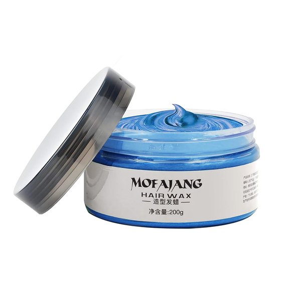 SOVONCARE Instant Hair Color Wax, Blue Temporary Color Hair Wax Natural Hairstyle Cream Mud for Men & Women Christmas Cosplay Date 7.06 oz (Blue)