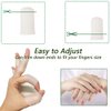 Kris-kikomy Gel Finger Protectors Finger Caps Silicone Fingertips Protection - Finger Cots Great for Trigger Finger, Finger Arthritis, Finger Cracking and Other Finger Pain Relief (Medium)