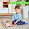Montessori Wooden Tool Set Toy for Toddlers with Box/Bench, Pretend Play Tool Kit, Educational STEM Construction Set for Kids, Boys and Girls, Sensory Toy for Kids